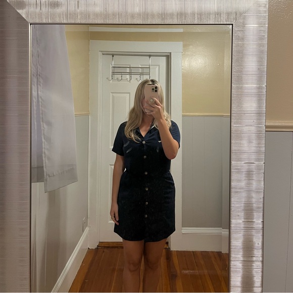 NWT BP. (Nordstrom) navy button up dress size small, extra button included! - Picture 5 of 6